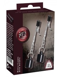 Nippelklammern mit Gewichten, 12,5 cm